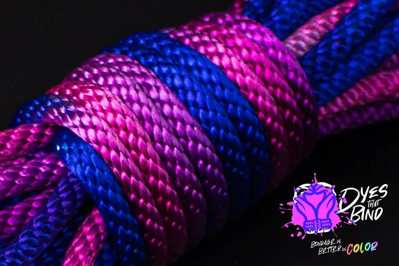 Bi Pride Solid Braid Silky Nylon Rope - 30ft hank