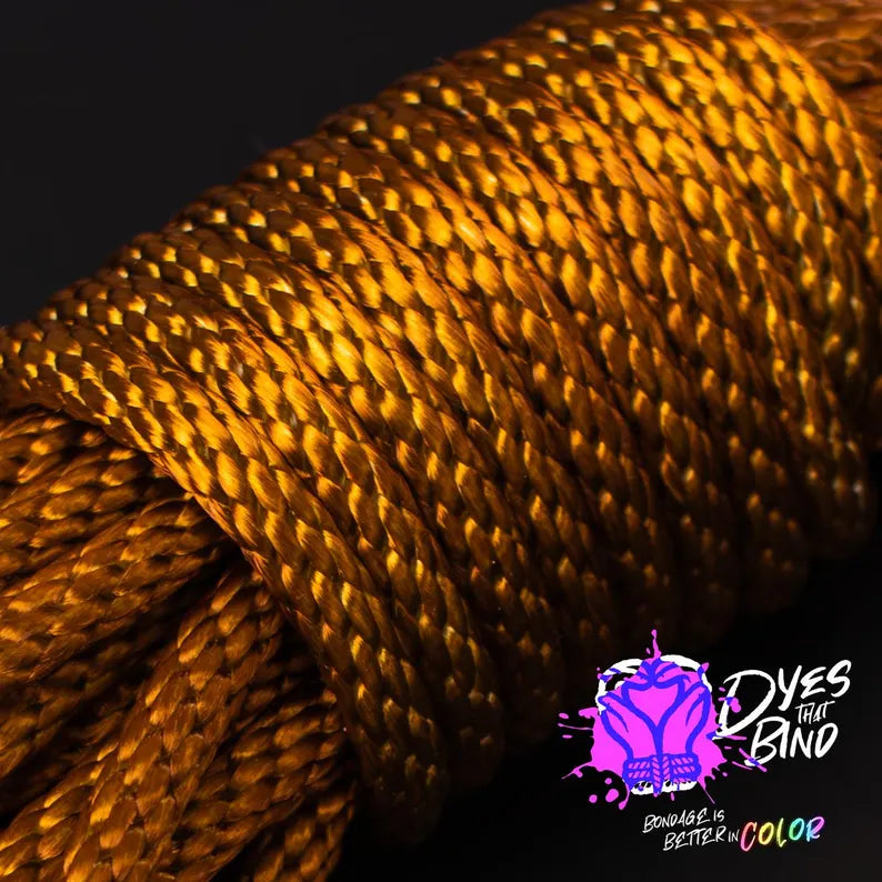 Carnal Caramel Solid Braid Silky Nylon Rope - 30ft hank