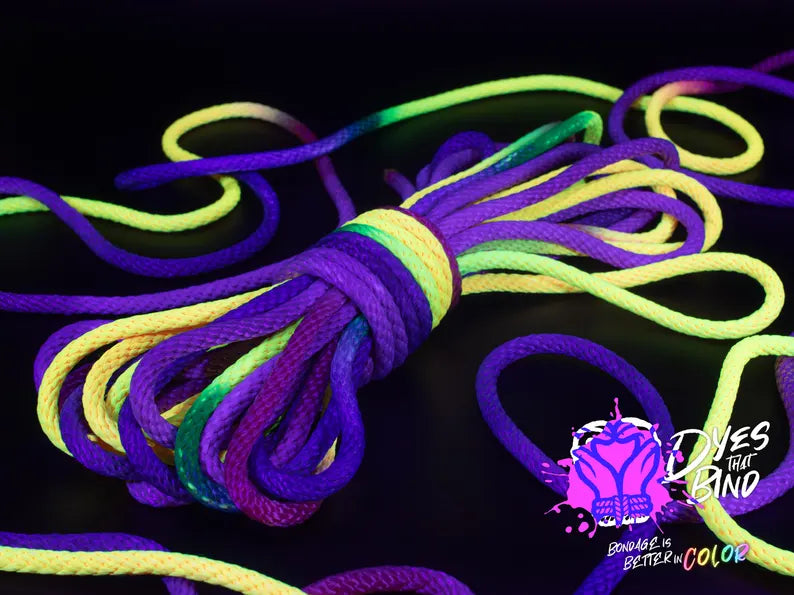 Electric Sunset Solid Braid Silky Nylon Rope - 30ft hank