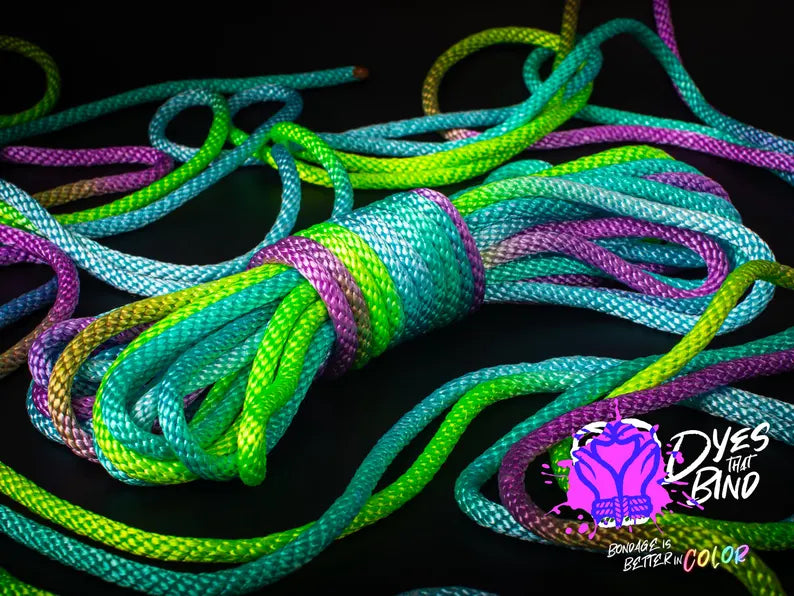 Neon Mermaid Solid Braid Silky Nylon Rope - 30ft hank