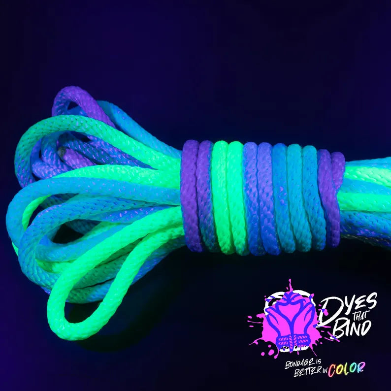 Neon Mermaid Solid Braid Silky Nylon Rope - 30ft hank