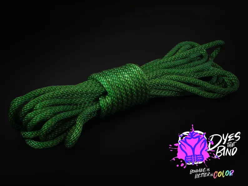 Forest Green Solid Braid Silky Nylon Rope - 30ft hank