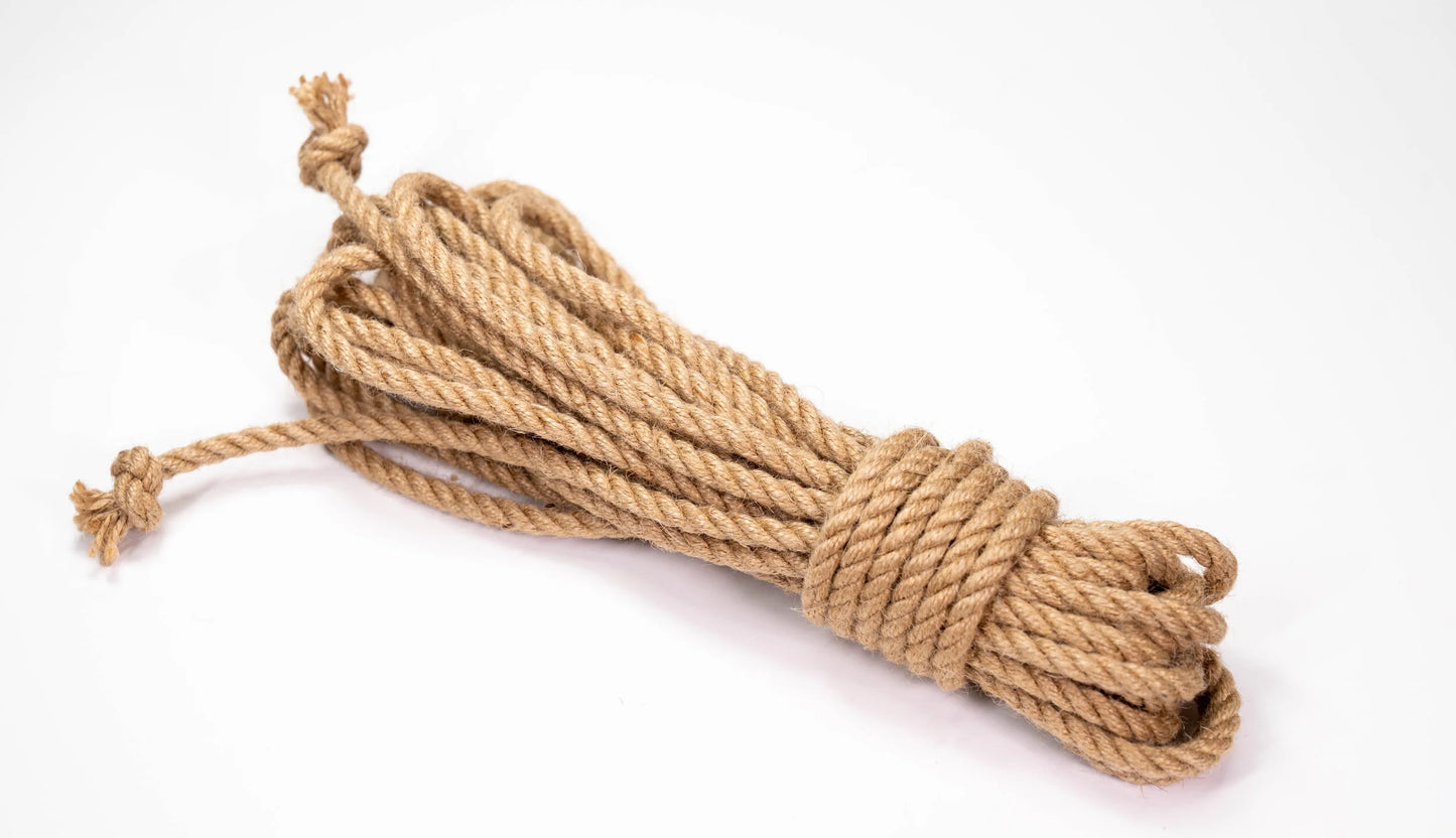 Kinbaku Studio 6mm Jute Rope - 8m hank - wax process conditioned