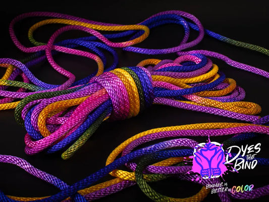 Electric Sunset Solid Braid Silky Nylon Rope - 30ft hank
