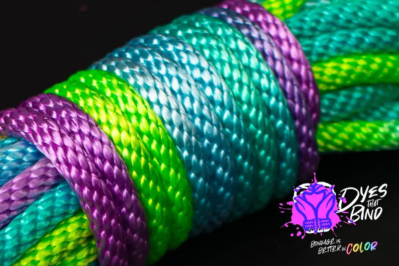 Neon Mermaid Solid Braid Silky Nylon Rope - 30ft hank